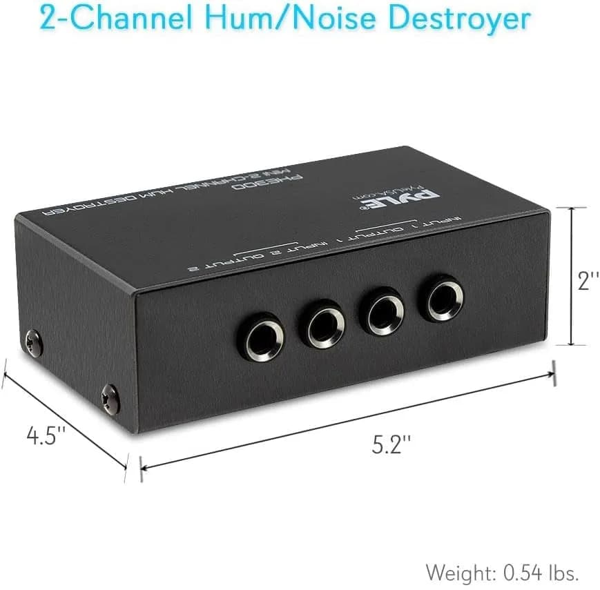 Pyle 2 Channel Passive Audio Interface with 1/4 Inch TRS Ports | USB Audio Interface for Recording Guitar thumbnail 4