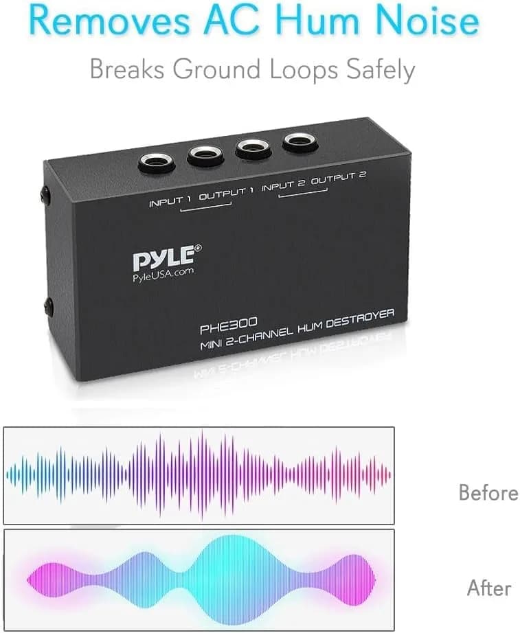 Pyle 2 Channel Passive Audio Interface with 1/4 Inch TRS Ports | USB Audio Interface for Recording Guitar thumbnail 6