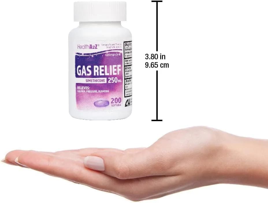 HealthA2Z Gas Relief Simethicone 250mg Softgels | 400 Count (2x200) Fast Acting Gas Relief - view 7