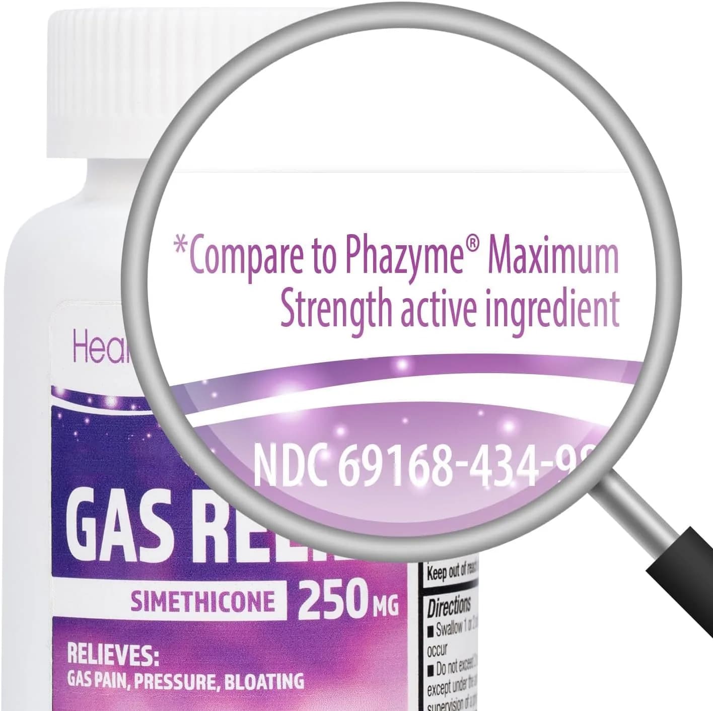 HealthA2Z Gas Relief Simethicone 250mg Softgels | 400 Count (2x200) Fast Acting Gas Relief - view 2