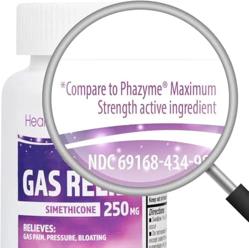 HealthA2Z Gas Relief Simethicone 250mg Softgels | 400 Count (2x200) Fast Acting Gas Relief thumbnail 2