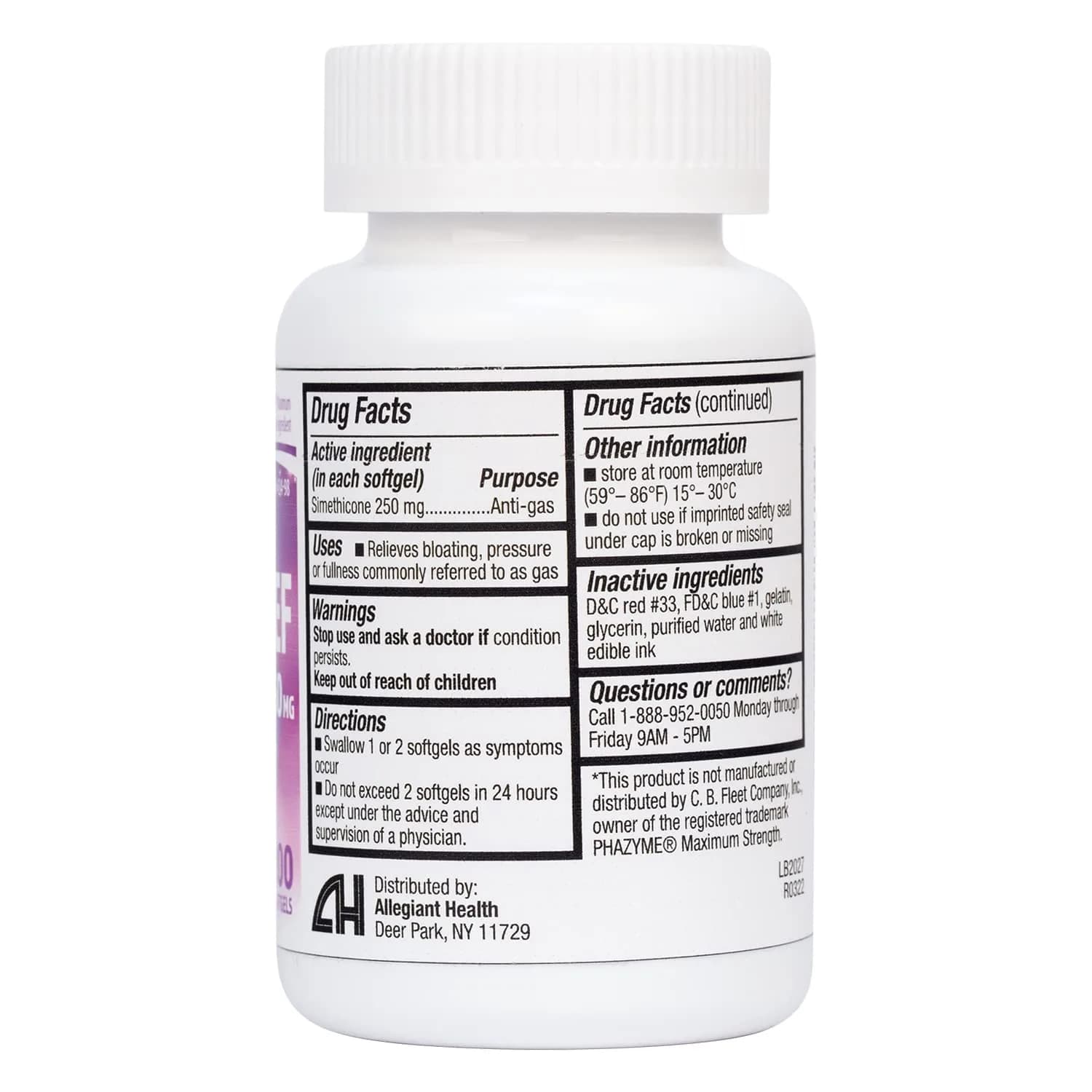 HealthA2Z Gas Relief Simethicone 250mg Softgels | 400 Count (2x200) Fast Acting Gas Relief - view 4