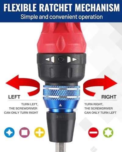 WORKPRO 12-in-1 Ratcheting Multi-Bit Screwdriver Set | Quick-Load Mechanism, Ergonomic Handle, Pack of 2 thumbnail 2