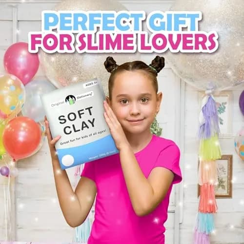 Original Stationery Soft Clay for Slime 230g (8.1 oz) | White Air-Dry Foam Clay for Butter Slime & Crafts (Pack of 3) thumbnail 6
