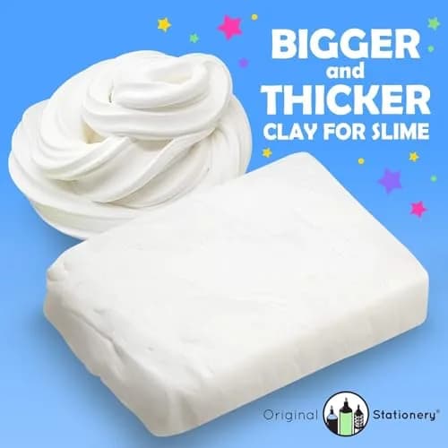 Original Stationery Soft Clay for Slime 230g (8.1 oz) | White Air-Dry Foam Clay for Butter Slime & Crafts (Pack of 3) thumbnail 2