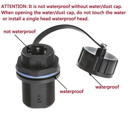 ANMBEST Shielded RJ45 Waterproof Panel Mount Connector (Pack of 20) | Industrial Ethernet Connectivity thumbnail 5
