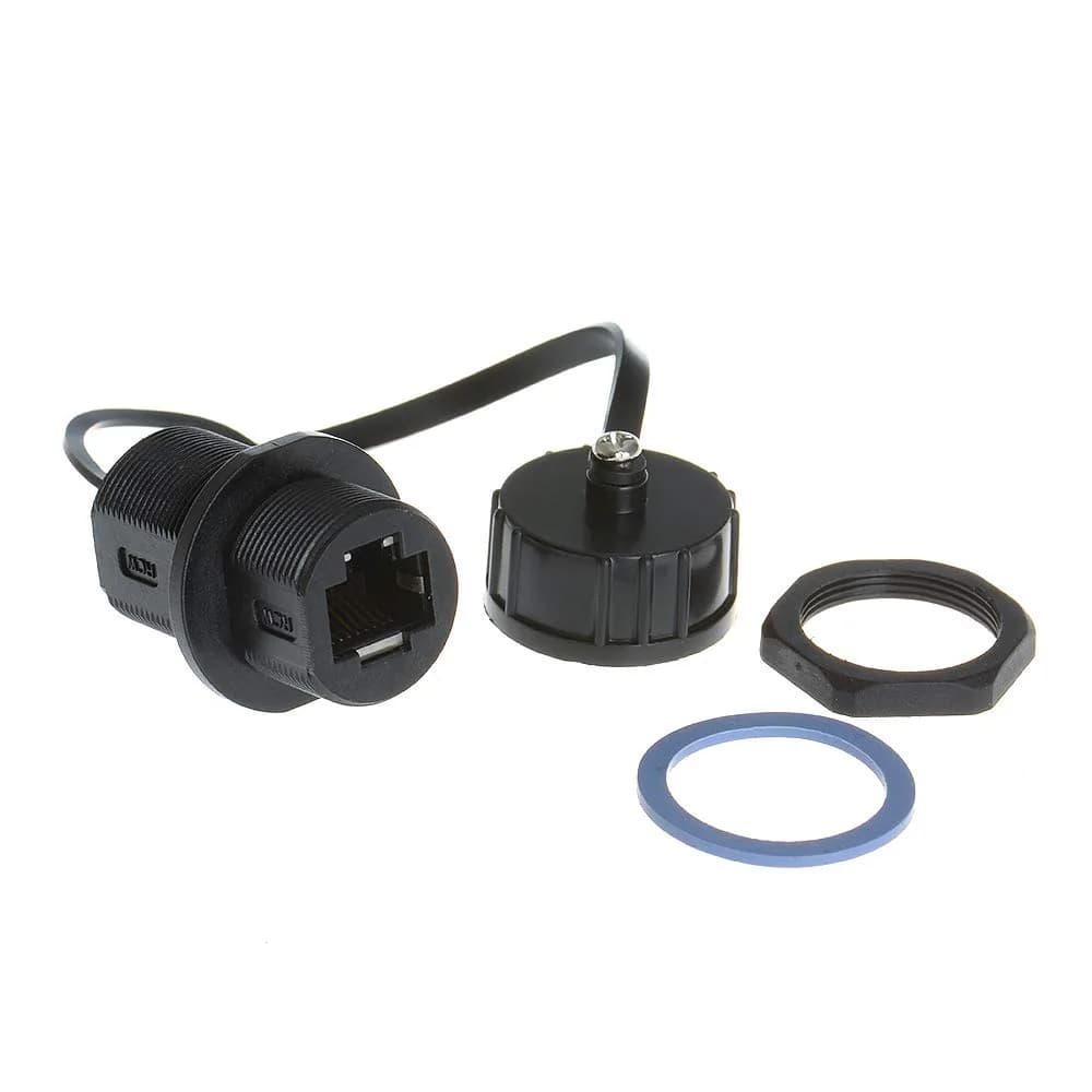 ANMBEST Shielded RJ45 Waterproof Panel Mount Connector (Pack of 20) | Industrial Ethernet Connectivity - view 2