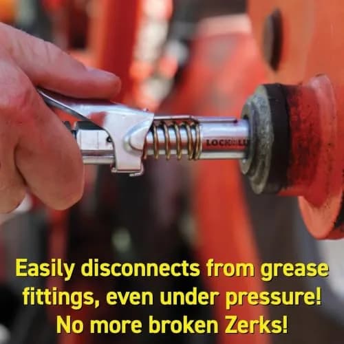 LockNLube Patented Locking Grease Coupler (Pack of 2) | Secure Leak-Free Seal, Rebuildable Design, 10,000 PSI Rated thumbnail 6