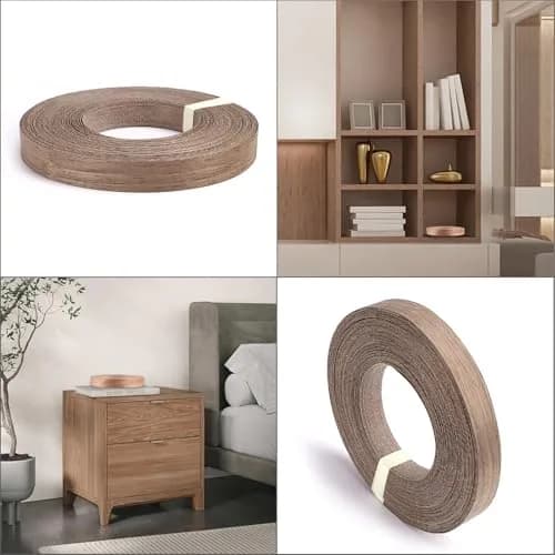 Skelang Walnut Wood Veneer Edge Banding 2 Rolls | 1.9cm x 15.24m (3/4" x 50') Preglued Iron-on Wood Tape thumbnail 8