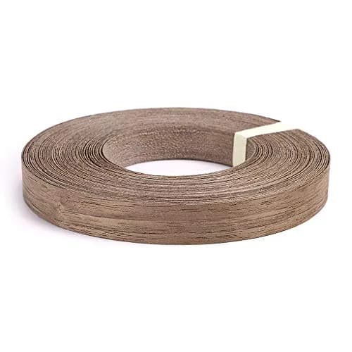 Skelang Walnut Wood Veneer Edge Banding 2 Rolls | 1.9cm x 15.24m (3/4" x 50') Preglued Iron-on Wood Tape thumbnail 2
