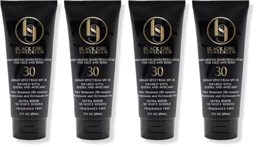 Black Girl Sunscreen SPF 30 Face & Body Lotion 3 fl oz (12 fl oz) | Moisturizing Sun Protection for Melanin Rich Skin thumbnail 1