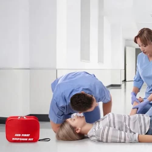 Medarchitect AED First Response Kit with CPR Mask, Gloves, Razor, Scissors, Cleansing Wipes & Sponges (Pack of 3 Kits) thumbnail 3
