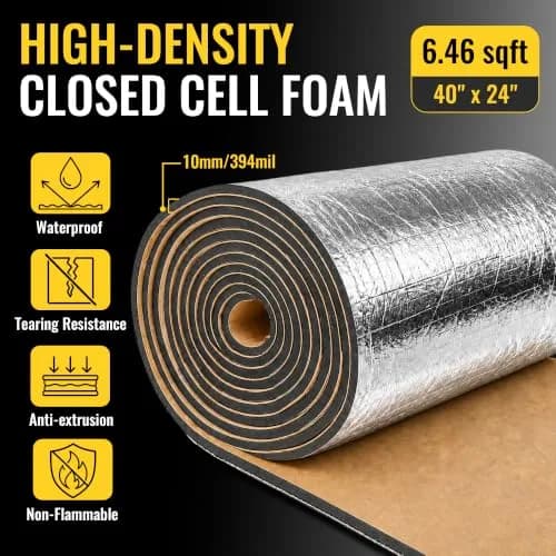 uxcell Sound Deadening Insulation Mat 10mm 6.5sqft (Pack of 2) | Reduces Car Noise & Heat thumbnail 2