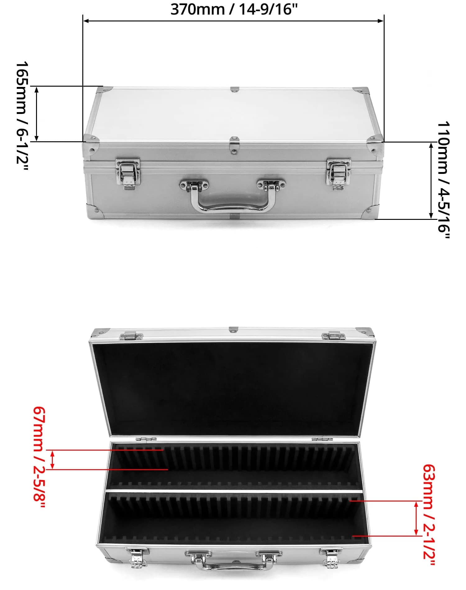 QWORK Aluminum Coin Case Holder with 50 Slots for PCGS/NGC Slabs, 3 Pack | Modern Style - view 2