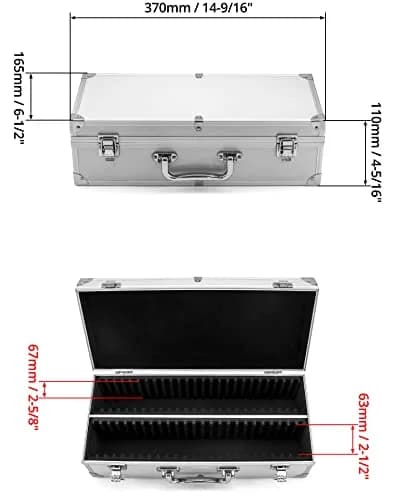 QWORK Aluminum Coin Case Holder with 50 Slots for PCGS/NGC Slabs, 3 Pack | Modern Style thumbnail 2