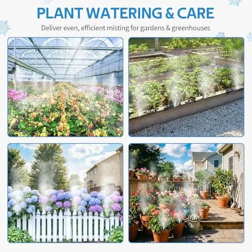 homenote Misting Cooling System 26FT (8M) | 7 Brass Mist Nozzles + 3/4" Adapter, Pack of 2 thumbnail 6