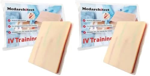 Medarchitect Venipuncture IV Injection Training Pad Model with 4 Veins & 3 Skin Layers | Practice Safe & Realistic thumbnail 1