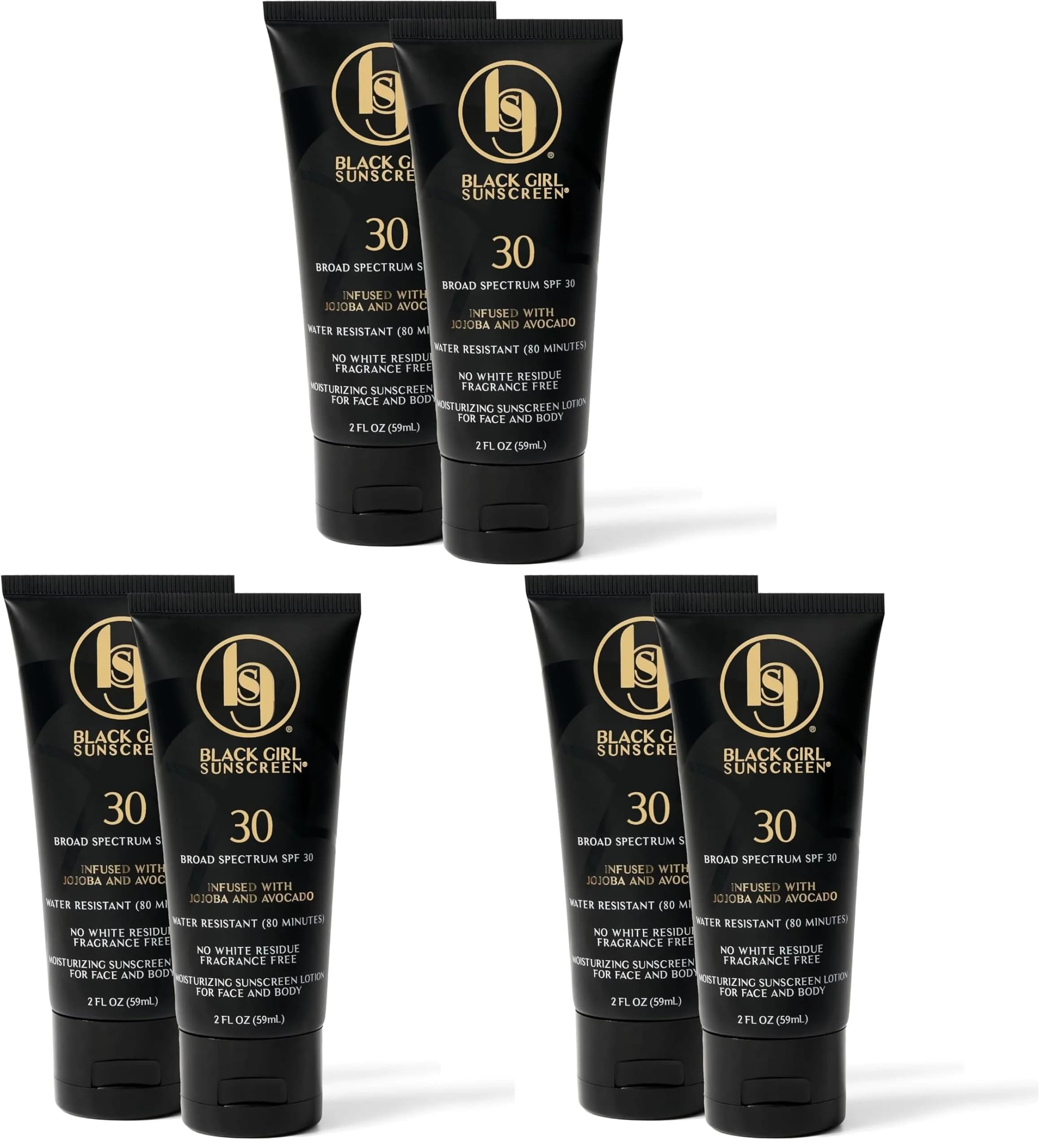 Black Girl Sunscreen SPF 30 Moisturizing Lotion 12 fl oz (355 ml) | Broad Spectrum UVA/UVB Protection for Melanin Rich Skin - main product image
