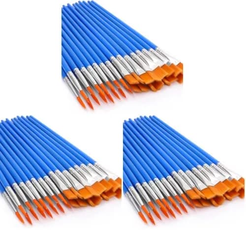 UPINS Paint Brushes 30 Pcs Small Detail Set | Synthetic Nylon, Compact Handle, Versatile for Kids & Beginners thumbnail 1