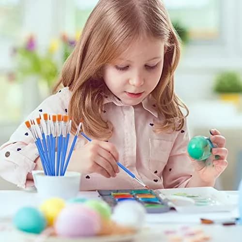 UPINS Paint Brushes 30 Pcs Small Detail Set | Synthetic Nylon, Compact Handle, Versatile for Kids & Beginners thumbnail 5