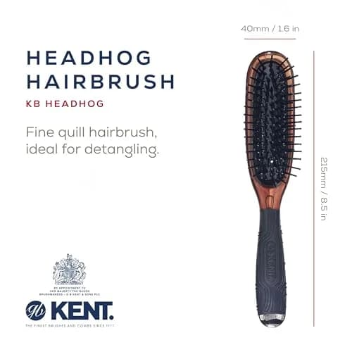 Kent HeadHog Detangler Brush Pack of 3 | Anti-Static Rounded Nylon Bristles for All Hair Types thumbnail 2
