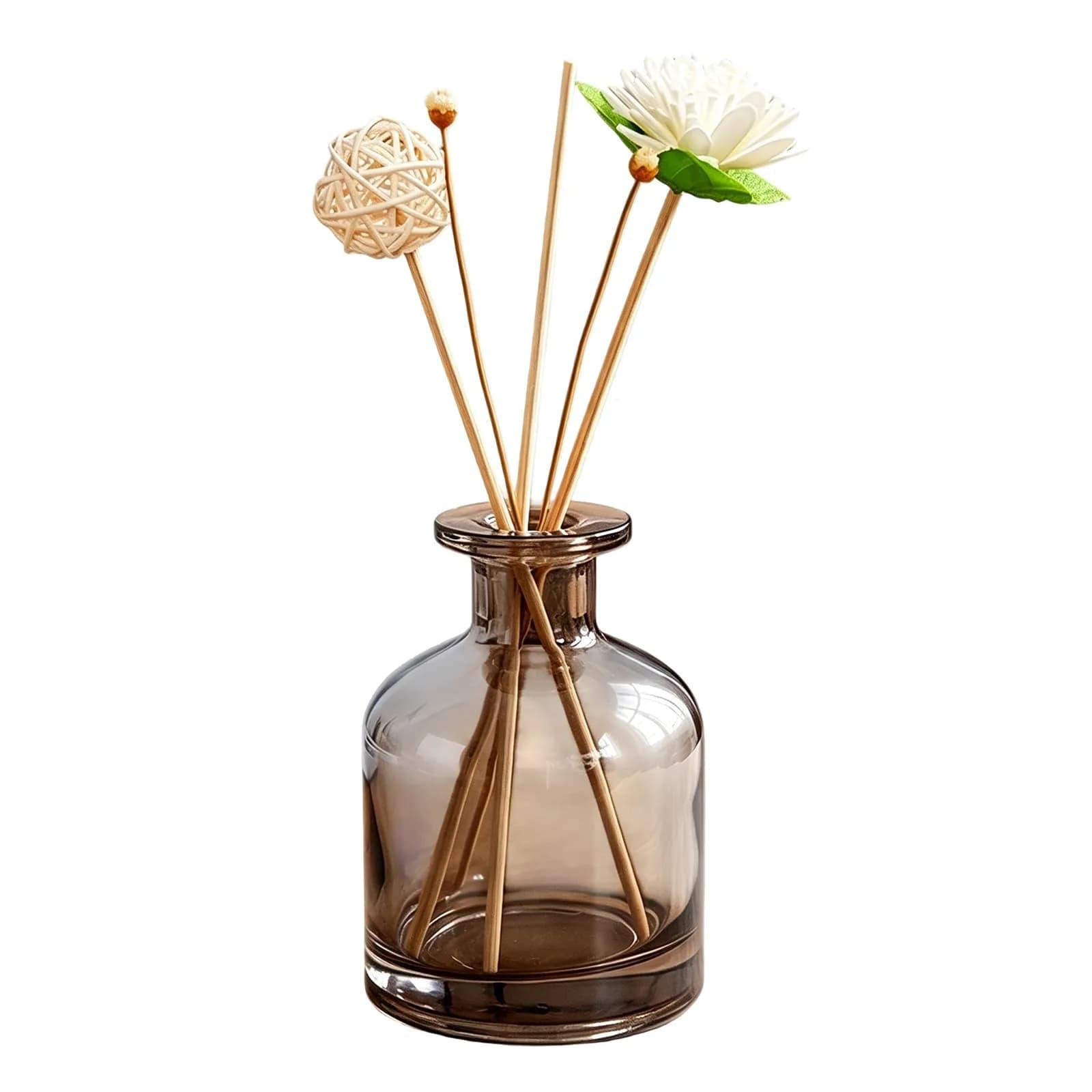 NARAMAX Aromatherapy Diffuser Amber 150ml | Refillable Glass Bottle for Relaxing Fragrance