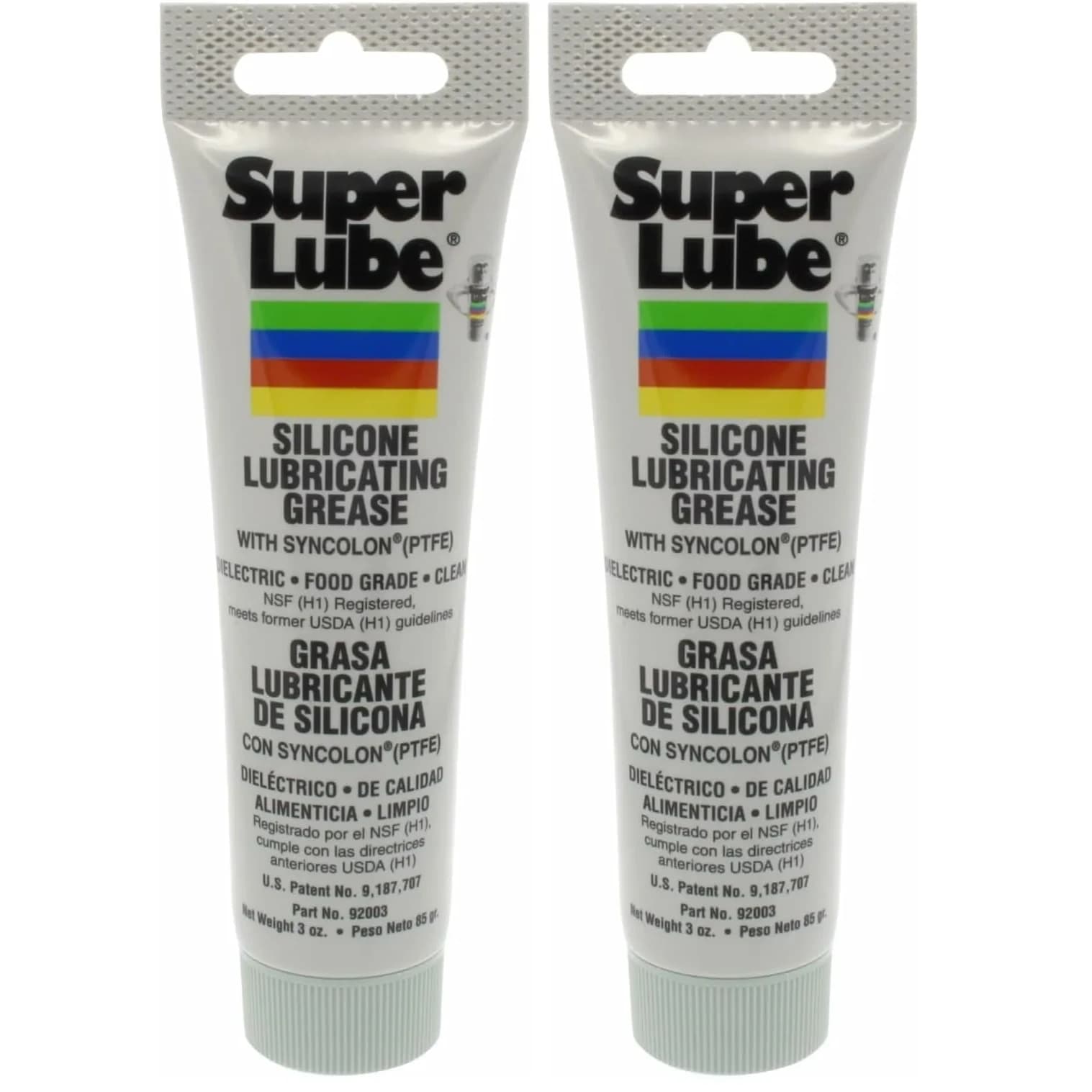 Super Lube 92003 Silicone Lubricating Grease with PTFE, 6 oz (170g) Total | NSF H1 Food Grade Safe for Industrial & Automotive Use — 3oz Tube