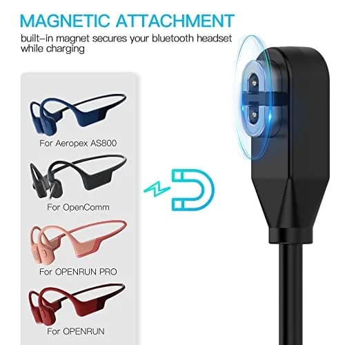 AWINNER Magnetic USB C Charging Cable 1m (3.3ft) for Shokz Headphones | Pack of 4 thumbnail 2