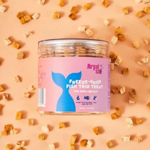 Arya Sit! Freeze-Dried Salmon Food Topper | Single Ingredient, 10 Ounce | Supports Healthy Coat thumbnail 2