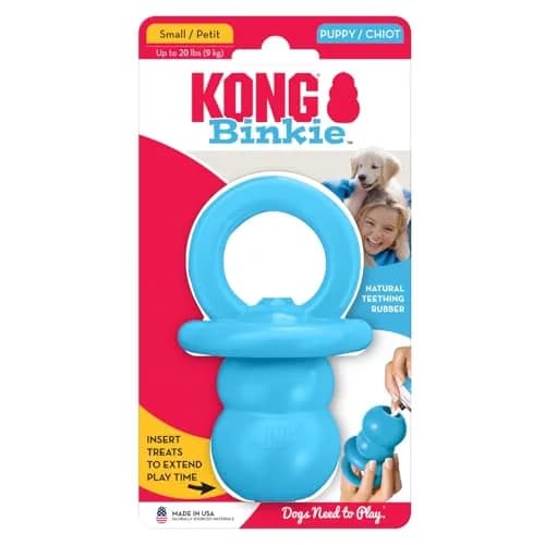 KONG Puppy Binkie Pacifier Dog Toy for Puppies | Durable Natural Rubber for Teething (Small Pack of 2) thumbnail 7