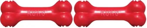 KONG Goodie Bone Classic Durable Natural Rubber Dog Bone 2-Pack | Supports Mental Engagement & Treat Dispensing thumbnail 1