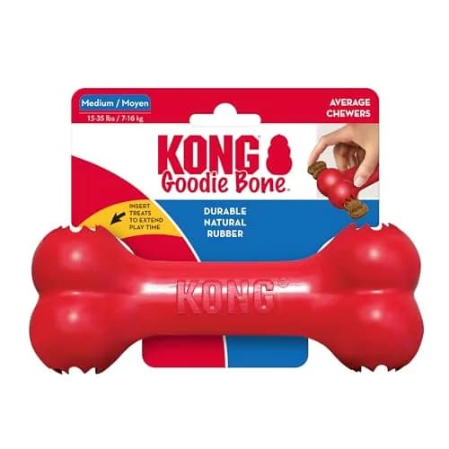 KONG Goodie Bone Classic Durable Natural Rubber Dog Bone 2-Pack | Supports Mental Engagement & Treat Dispensing thumbnail 7