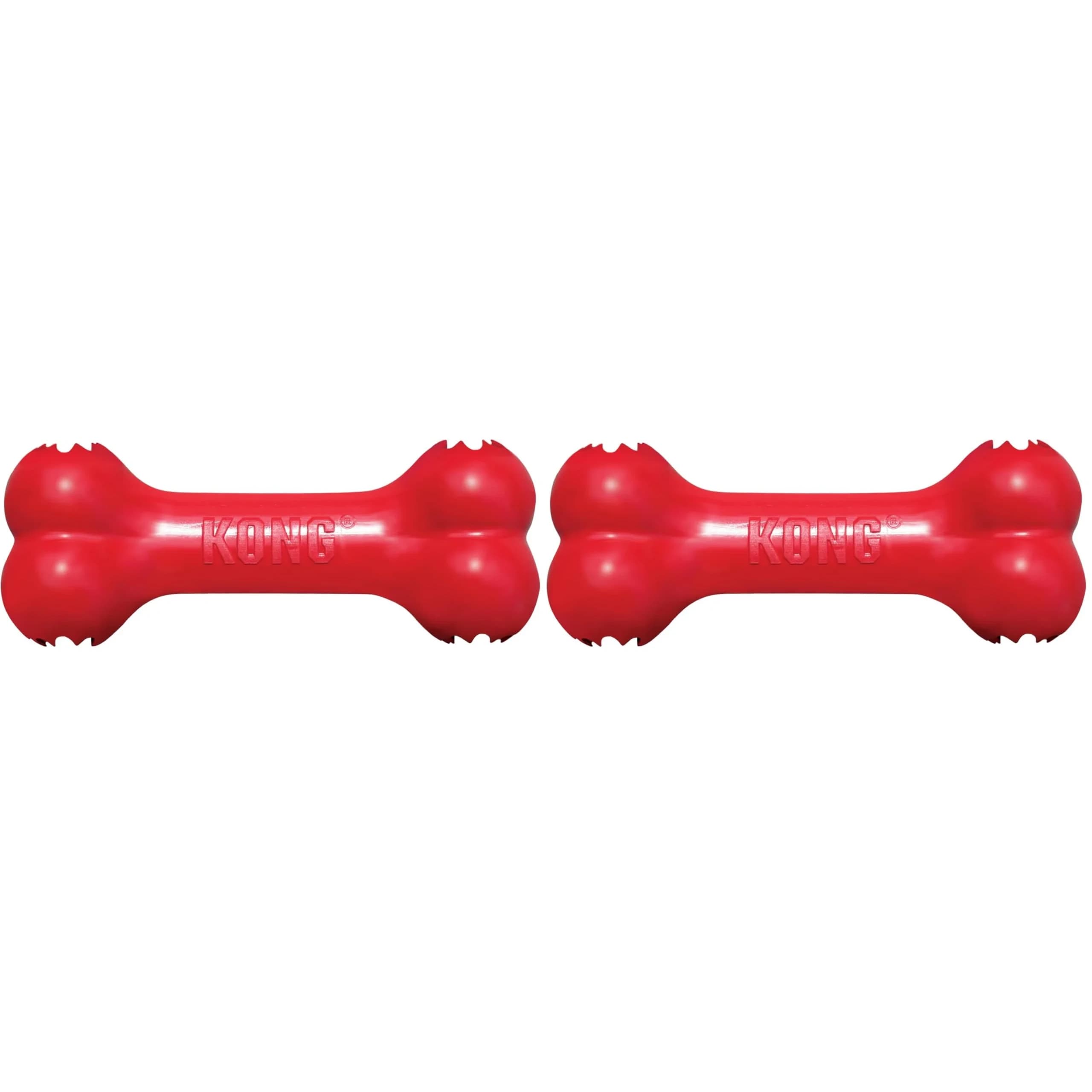 KONG Goodie Bone Classic Durable Natural Rubber Dog Bone 2-Pack | Supports Mental Engagement & Treat Dispensing — Medium
