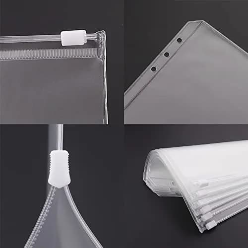 Antner A5 Binder Pockets 36 Pack Waterproof PVC 8.15 x 5.7 inches | Budget Cash Envelopes for Budgeting thumbnail 6