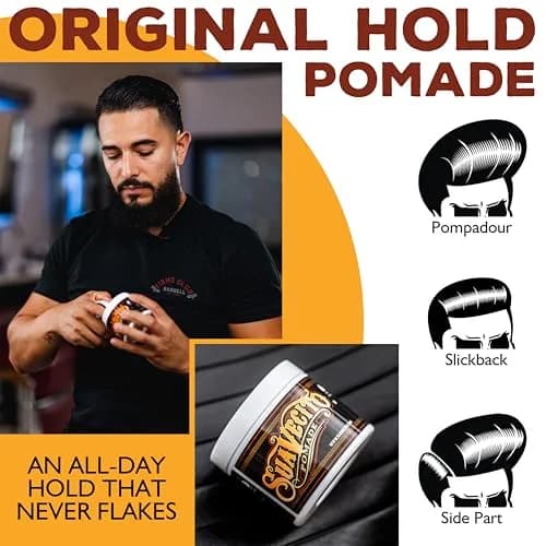 Suavecito Pomade Original Hold 4 oz | Medium Shine, All Hair Types, Water Based, Flake-Free, Easy Wash Out thumbnail 4