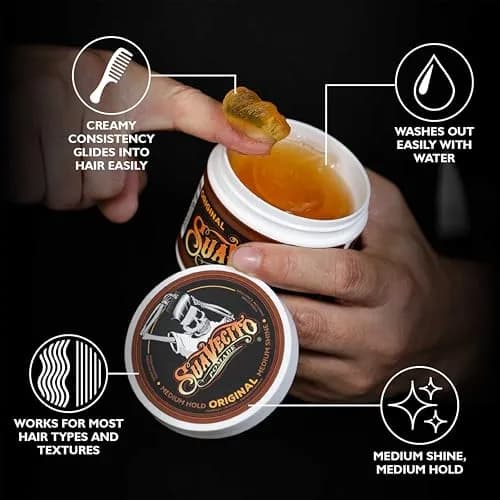 Suavecito Pomade Original Hold 4 oz | Medium Shine, All Hair Types, Water Based, Flake-Free, Easy Wash Out thumbnail 2