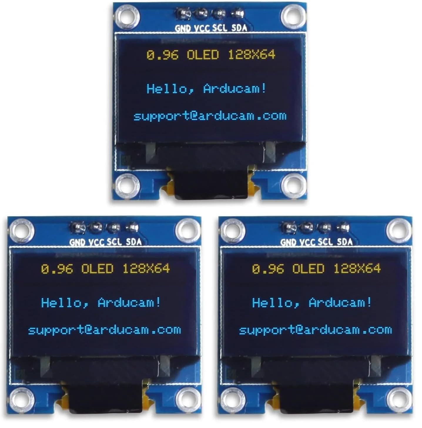 UCTRONICS 0.96 Inch OLED Module 128x64 Yellow Blue | Self-Luminous Display for Arduino & Raspberry Pi — 0.96" OLED Module