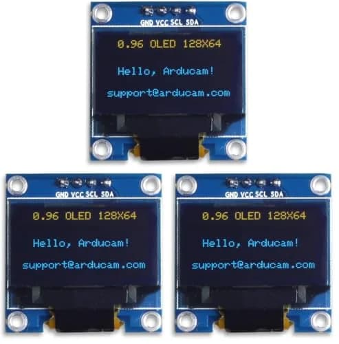 UCTRONICS 0.96 Inch OLED Module 12864 128x64 Yellow Blue SSD1306 Driver I2C Serial Self-Luminous Display Board for Arduino Raspberry Pi Pico thumbnail 1