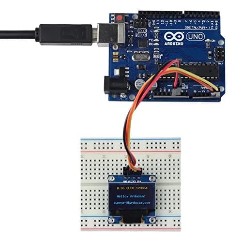 UCTRONICS 0.96 Inch OLED Module 12864 128x64 Yellow Blue SSD1306 Driver I2C Serial Self-Luminous Display Board for Arduino Raspberry Pi Pico thumbnail 5