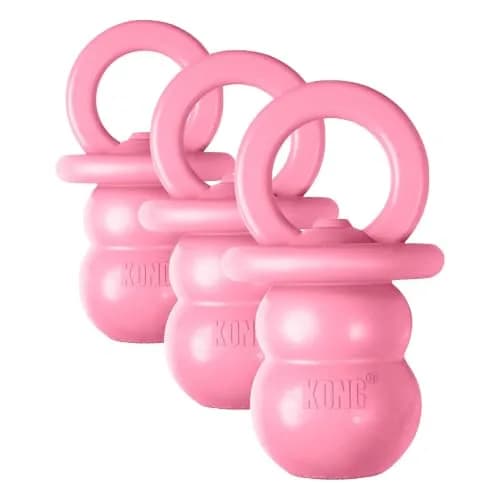 KONG Puppy Binkie - Pacifier Dog Toy for Puppies | Soft Natural Rubber for Teething & Boredom Relief thumbnail 1