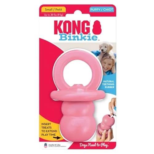 KONG Puppy Binkie - Pacifier Dog Toy for Puppies | Soft Natural Rubber for Teething & Boredom Relief thumbnail 7