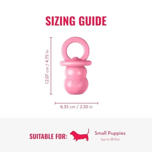 KONG Puppy Binkie - Pacifier Dog Toy for Puppies | Soft Natural Rubber for Teething & Boredom Relief thumbnail 3