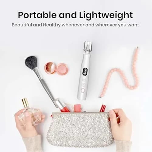 HSKAI Electric Nail File Drill, Toe Nail Grinder for Thick Toenails & Callus, 50-Piece Set | Salon-Quality Home Pedicure thumbnail 8
