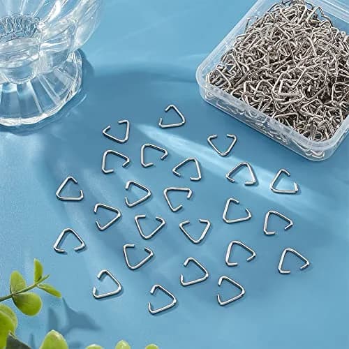 PH PandaHall Jewelry Findings Triangle Jump Rings 11x13mm | Iron, Polished, 400 pcs thumbnail 3
