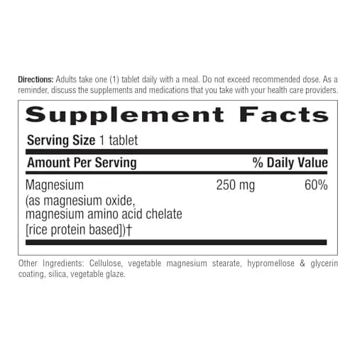 Country Life Chelated Magnesium 250mg 180 Count (Pack of 2) | Supports Heart, Bone & Muscle Health thumbnail 6