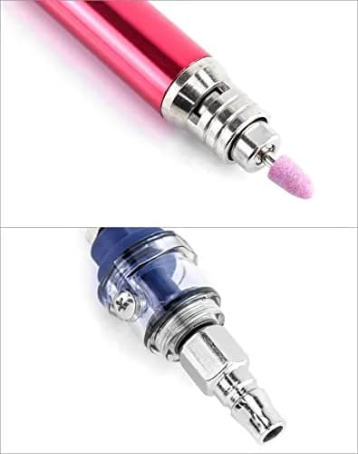QWORK Air Micro Grinder, 1/8" Mini Pencil Polishing Cutting Tool Pneumatic Die Grinder, 65000 RPM Free Speed (2 Sets, Pack of 5) thumbnail 4