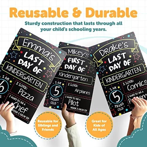 GSM Brands First Day Last Day of School Double Sided Sign 30.5cm (12" x 7.9") | Classic Design for Milestones thumbnail 5
