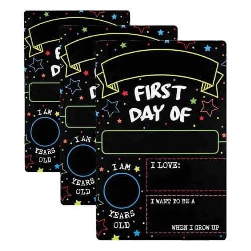 GSM Brands First Day Last Day of School Double Sided Sign 30.5cm (12" x 7.9") | Classic Design for Milestones thumbnail 1