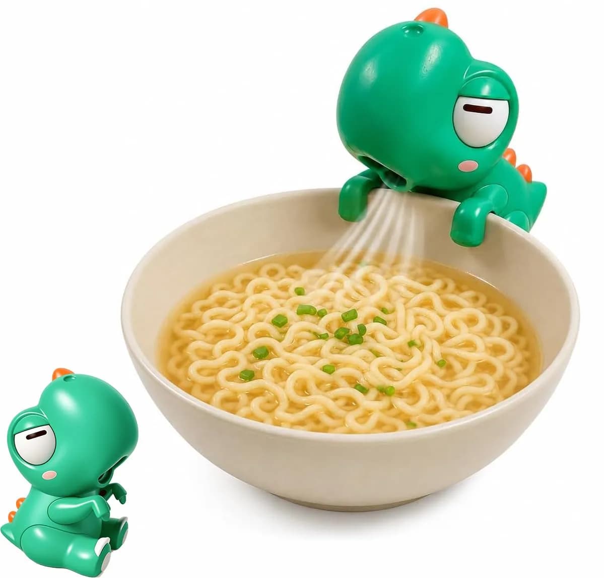 Generic Cute Dinosaur Mini Food Cooling Fan with Clip, USB-C Rechargeable, Green | 1 Unit