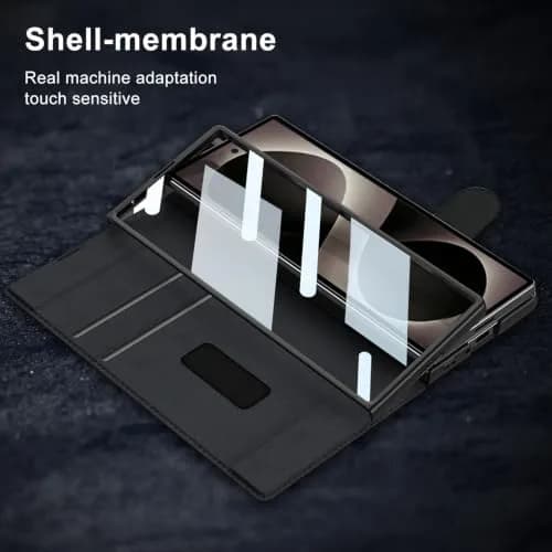DEMCERT Full Body Armor Case for Samsung Galaxy Z Fold 8 Ultra with Stylus Carbon Fibre | Slim Leather Protection thumbnail 2